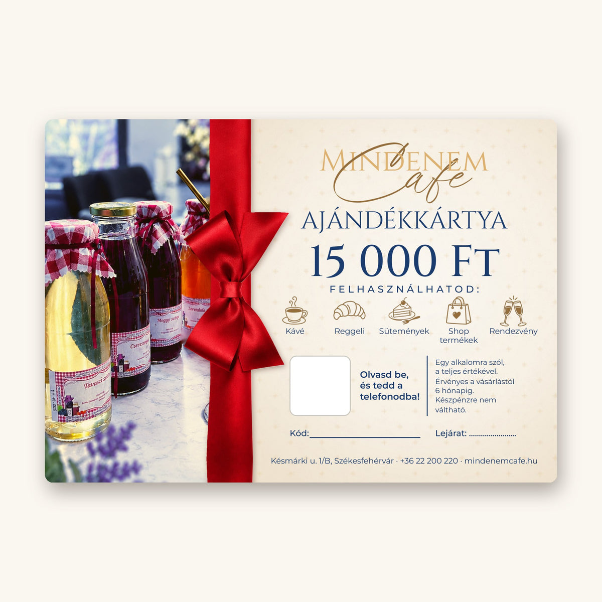 MINDENEM ajándékkártya 15 000 Ft