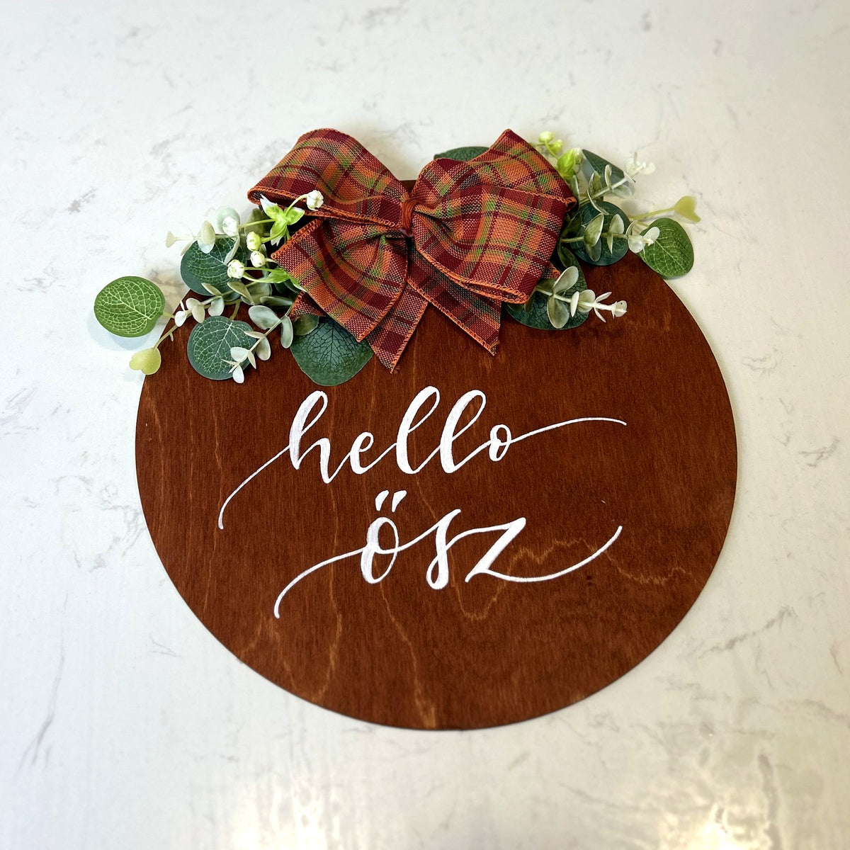 Hello ősz ajtódísz, 30 cm, MonikArt