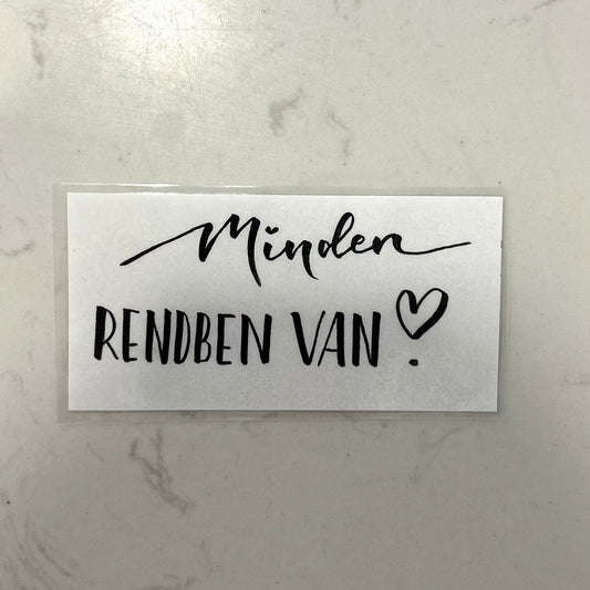 Minden rendben van motivációs könyvjelző, MonikArt