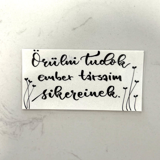 Örülni tudok embertársaim sikereinek motivációs könyvjelző, MonikArt