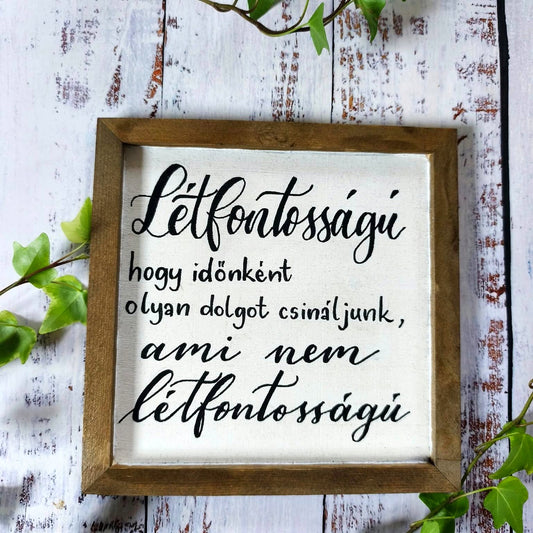 Létfontosságú motivációs tábla, 20×20 cm, MonikArt
